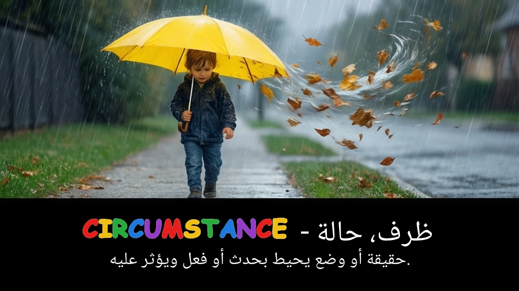 Arabic Illustration for circumstance